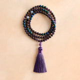 Amethyst, Lapis Lazuli & Garnet Mala
