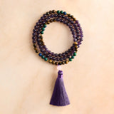Amethyst, Lapis Lazuli & Tiger Eye Mala