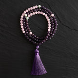 Amethyst, Rose Quartz & Amazonite Mala