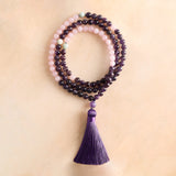 Amethyst, Rose Quartz & Amazonite Mala