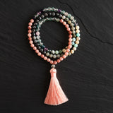Fluorite & Spectrolite Mala