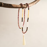 Tiger Eye, Rhodochrosite & Citrine Mala