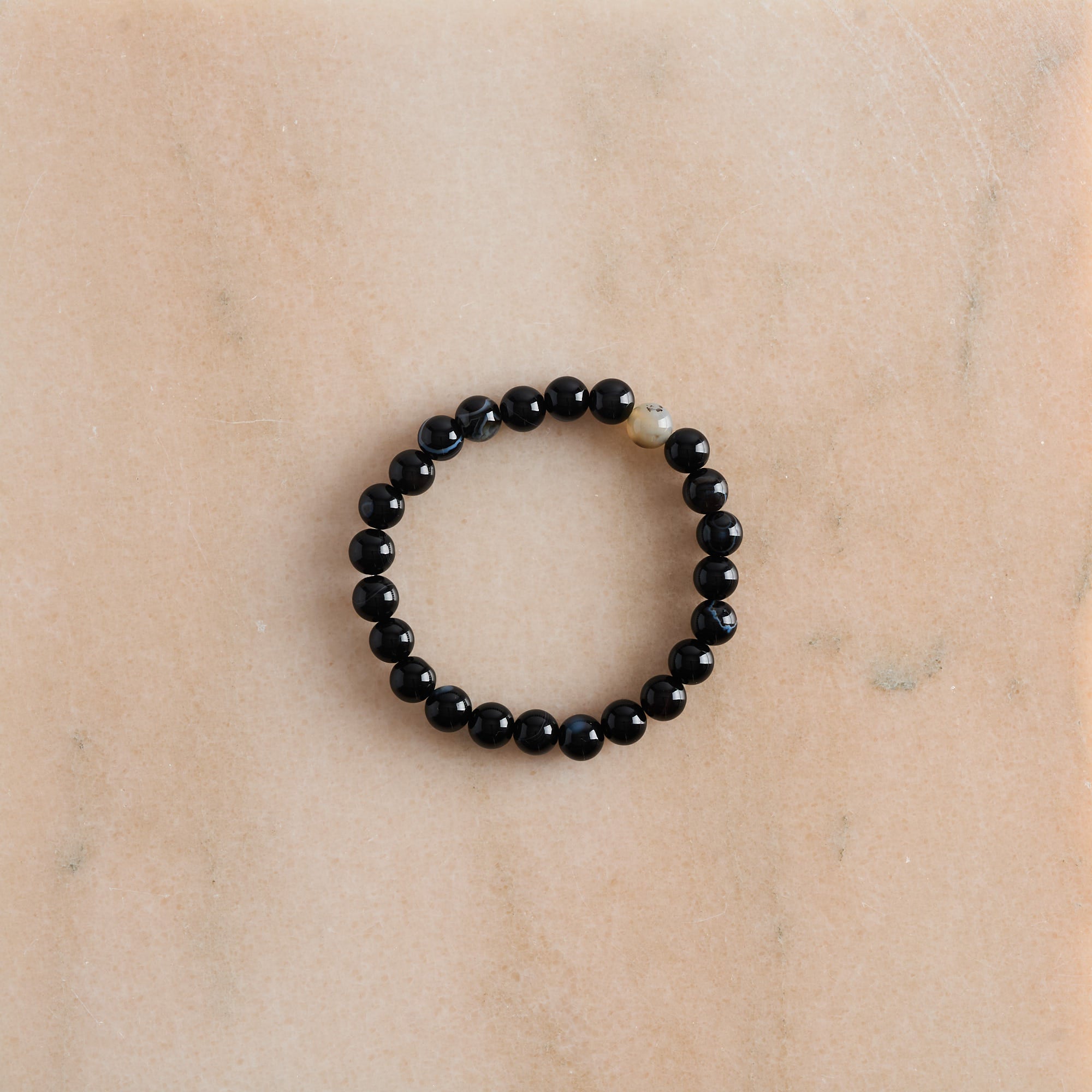 Black Botswana Agat Armband 8mm