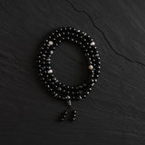 Black Botswana Agate Mala