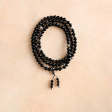 Black Botswana Agate Mala